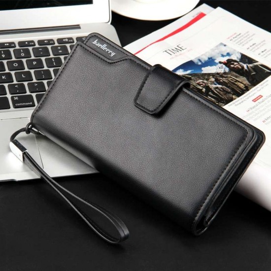 Baellerry Men's Long Phone Multi-Function Zipper Wallet