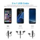 Choetech 3-in-1 Micro USB / Type C / Lightning Cable