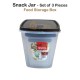 Snack Jar Food Containers - 3 Pieces Set