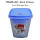 Snack Jar Food Containers - 3 Pieces Set