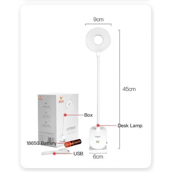 Yage Rechargeable USB LED Touch Switch Lamp -102
